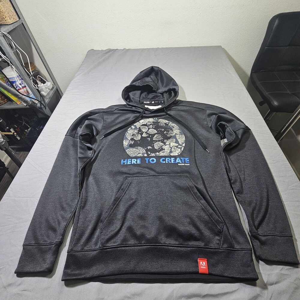 Men’s Adidas Climawarm Adobe Max Here To Create Hoodie •Size S